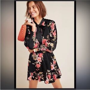 Misa Los Angeles Lyana Tie-Neck Mini Dress